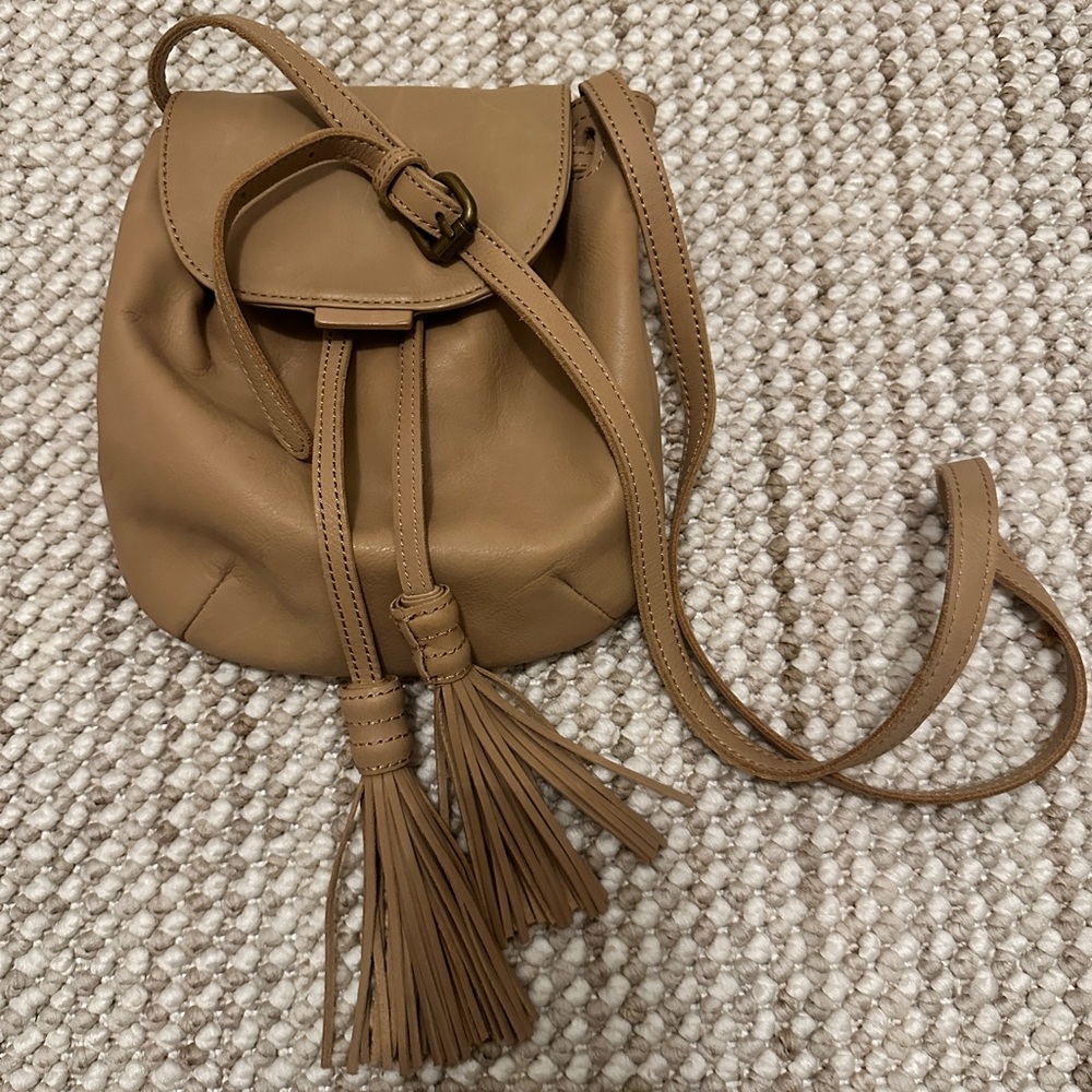 Tan Leather Lucky brand leather  Bag with Tassels
